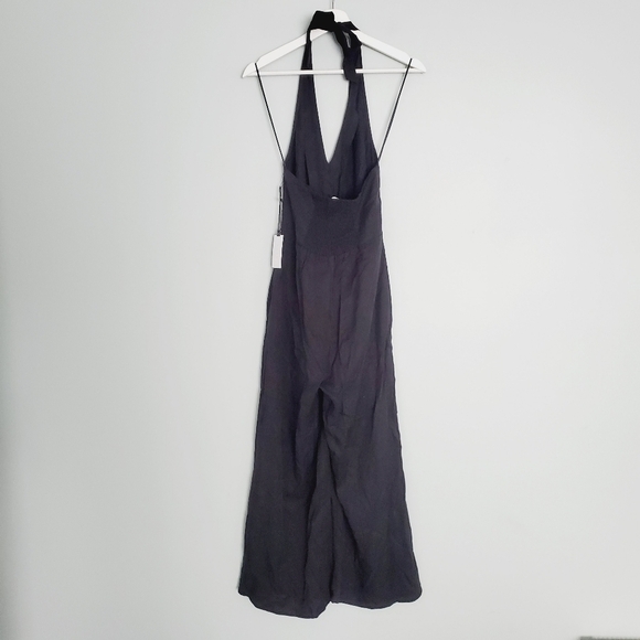 NEW ASTR The Label Kris Halter Jumpsuit Black Sleeveless - Picture 4 of 6